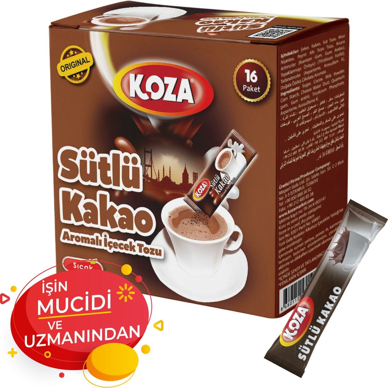 KOZA KAKAO AROMALI TEK İÇİMLİK TOZ İÇECEK