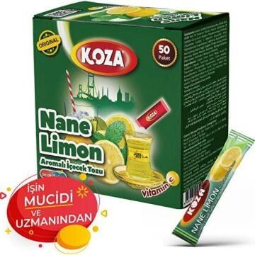 KOZA NANE LİMON AROMALI TEK İÇİMLİK TOZ İÇECEK