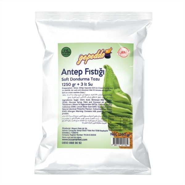 Antep Fıstıklı Soft Dondurma Tozu (1250gr/3lt Su)