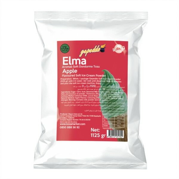 Elmalı Soft Dondurma Tozu (1125gr/3lt Su)