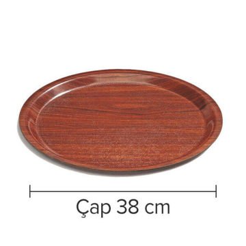 Arcoform Lamine Yuvarlak Kaymaz Tepsi, 38 Cm
