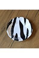 GÜLTAŞ MELAMİN ÇAY TABAĞI ZEBRA SİYAH