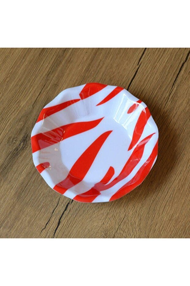 GÜLTAŞ MELAMİN ÇAY TABAĞI ZEBRA KIRMIZI