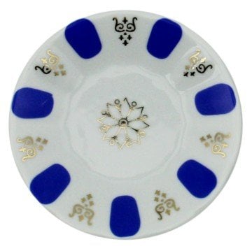 PORSELEN ÇAY TABAĞI MAVİ