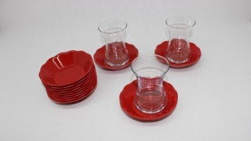ÇAY TABAĞI MELAMİN KIRMIZI(AD)
