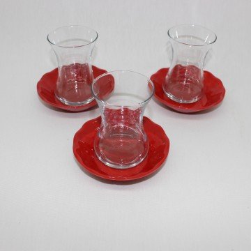 ÇAY TABAĞI MELAMİN KIRMIZI(AD)