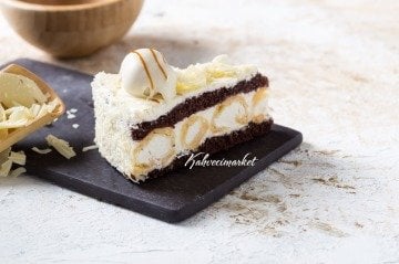 CAKE PLANET BEYAZ ÇİKOLATALI PROFİTEROLLU PASTA(10 DİLİM)