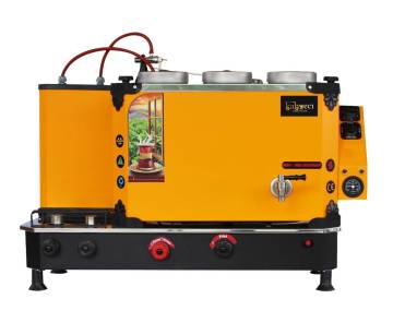 3 Demlikli Elektrostatik Sarı Fırın Boyalı Çay Kazanı ( Gazlı & Elektrikli )