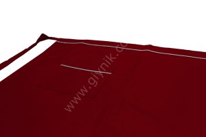 Bordo Biyeli Cepli Yarım Önlük