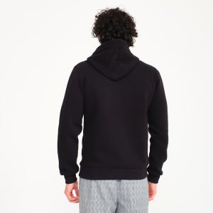 Kapüşonlu Siyah 3 İplik Sweatshirt