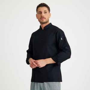 Gabardin Aşçı Ceketi - Siyah