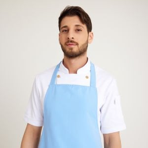 Açık Mavi Geniş Kuşak Askılı Önlük