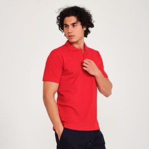 Kırmızı Polo Yaka Kısa Kol İş Tişörtü
