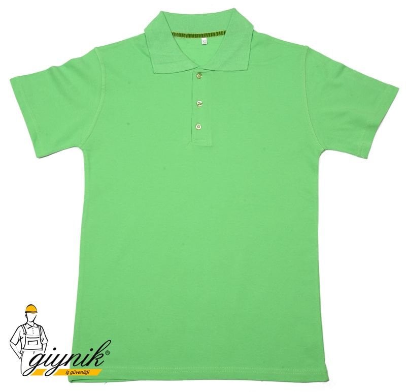 Fıstık Yeşili Polo Yaka Kısa Kol İş Tişörtü