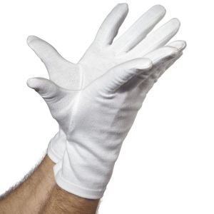 Beyaz Polyester Servis Eldiveni