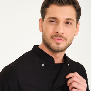 Siyah Hakim Yaka Aşçı Ceketi