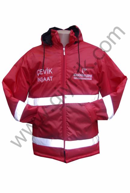 Kapüşonlu Reflektörlü Sıvama İş Mont