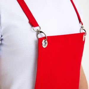 Master Chef Askılı Önlük - Kırmızı