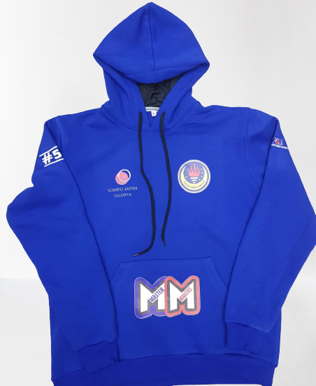 Saks Mavi 3 İplik Kapüşonlu Sweatshirt