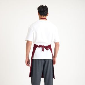 Bordo Cepli Askılı Önlük - Özel Tasarım