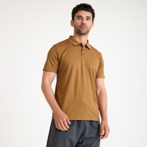 Açık Kahve Forma Kumaş Polo Yaka  İş Tişörtü