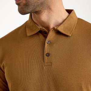 Açık Kahve Forma Kumaş Polo Yaka  İş Tişörtü