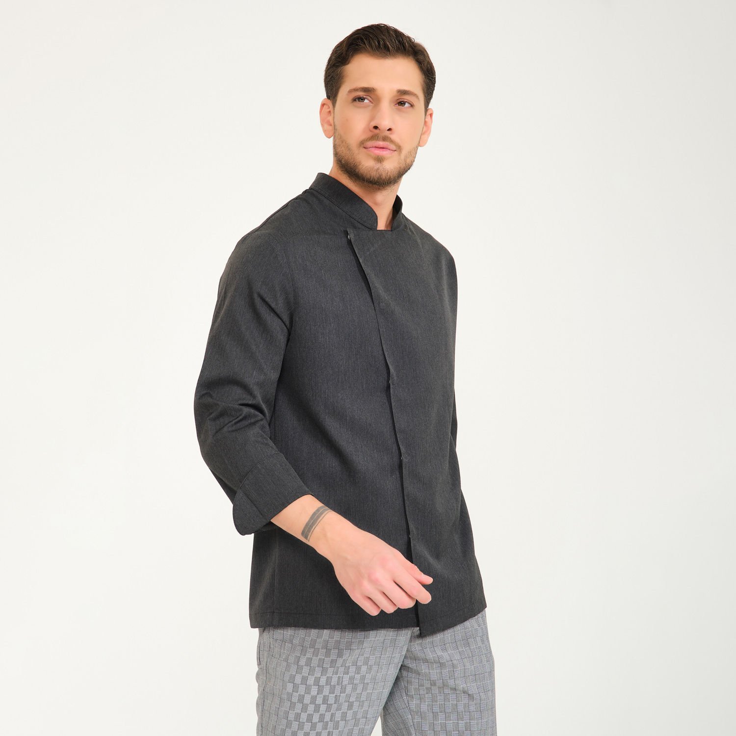 Gabardin Aşçı Ceketi - Füme