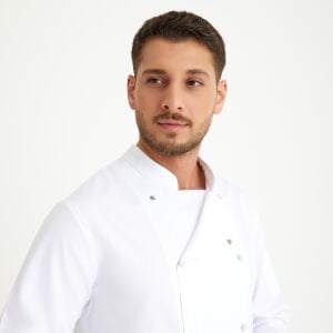 Beyaz Hakim Yaka Aşçı Ceketi