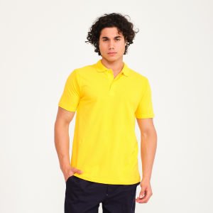 Sarı Polo Yaka Kısa Kol İş Tişörtü