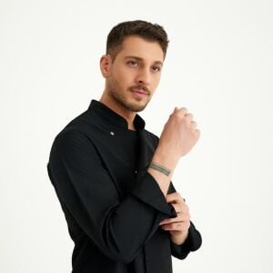 Alpaka Aşçı Ceketi - Siyah