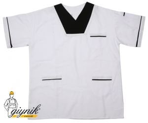 Beyaz V Yaka Aşçı Ceketi