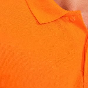 Turuncu Polo Yaka Uzun Kol  Tişört