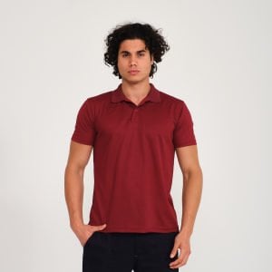 Bordo Forma Kumaş Polo Yaka İş Tişörtü
