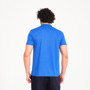 Saks Mavi Forma Kumaş Polo Yaka  İş Tişörtü