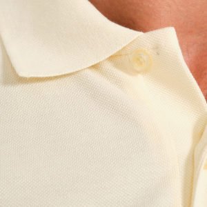 Kırık Beyaz Polo Yaka Kısa Kol İş Tişörtü