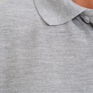 Gri Melanj Polo Yaka Kısa Kol İş Tişörtü
