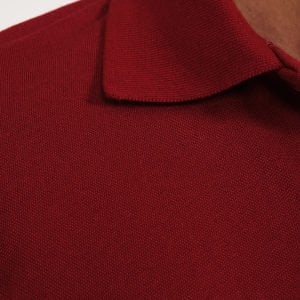 Bordo Polo Yaka Kısa Kol Tişört
