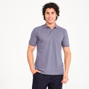 Füme Polo Yaka Kısa Kol Tişört