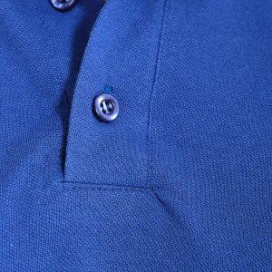 Saks Mavi Polo Yaka Kısa Kol Tişört