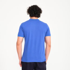 Saks Mavi Polo Yaka Kısa Kol Tişört