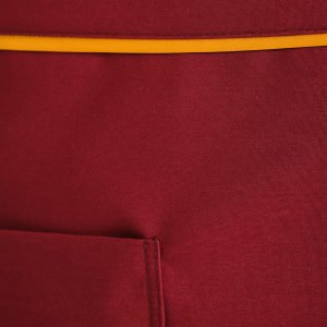 Bordo Sarı Biyeli Cepli Yarım Önlük