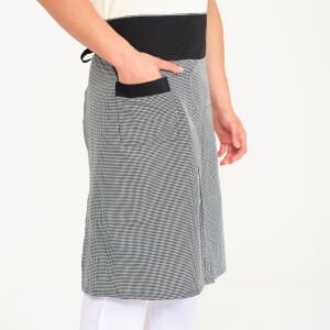 Siyah Kuşak Piyade Pull Cepli Yarım Önlük
