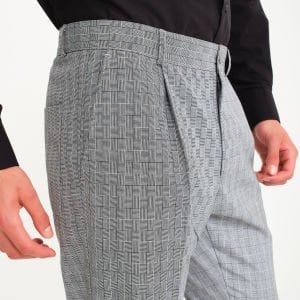Gri Desenli Aşçı Şef Pantolonu