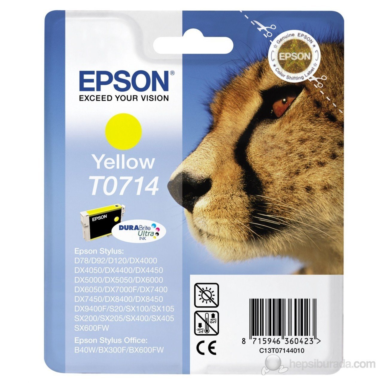Epson T0714 Sarı Orjinal Kartuş