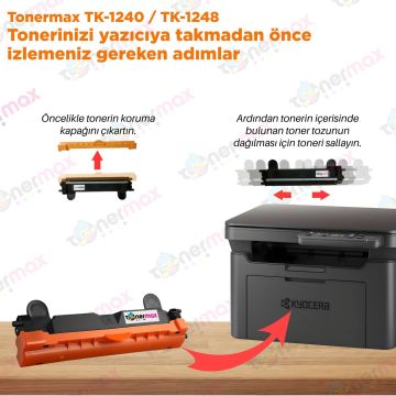 Kyocera TK-1240 / TK-1248 Muadil Toner 4'lü Avantaj Paket / PA2000 / PA2000W MA2000 / MA2000W / PA2001 / MA2001