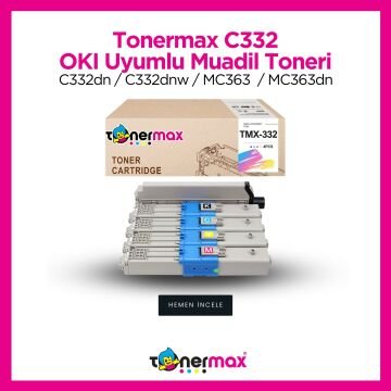 Oki C332 / MC363 Set Muadil Toneri - 3.5K Eco