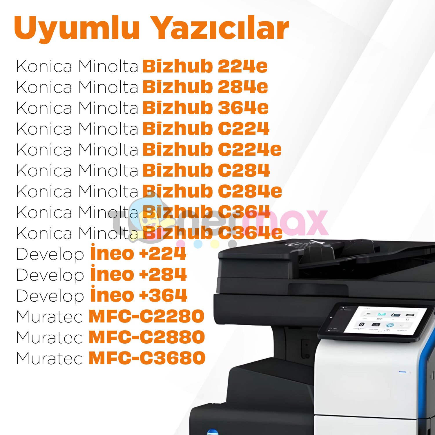 Konica Minolta TN-321 Muadil Toneri/ Bizhub C224 / C284 / C364