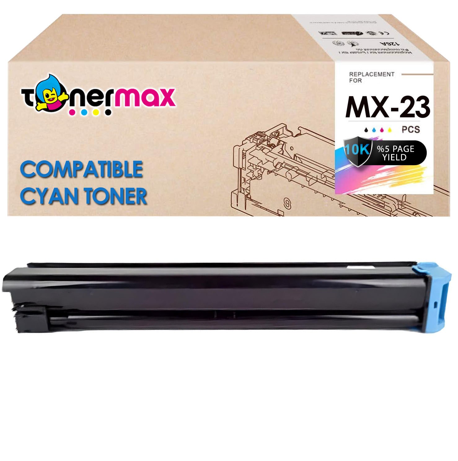 Sharp MX-23GTCA Mavi Muadil Toner / MX2310 / MX2314 / MX2614 / MX3111 / MX3114