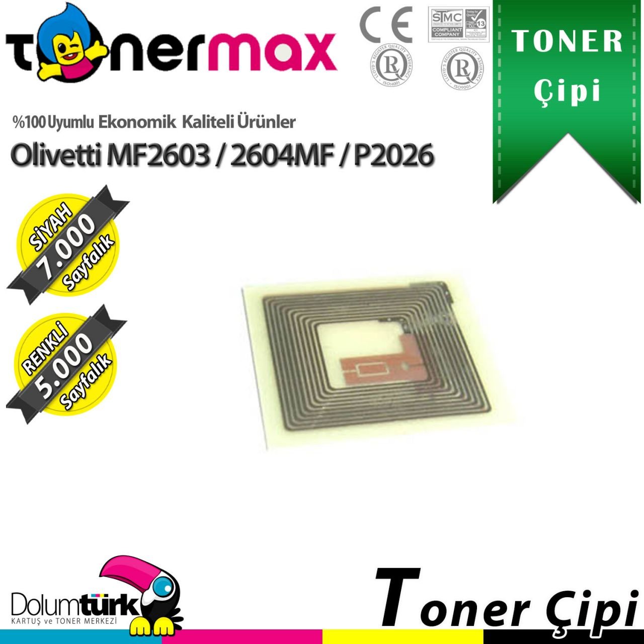Olivetti MF2603 Toner Çipi Set / MF2604 / B0946 Çip