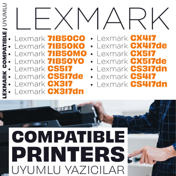 Lexmark 71B50Y0 Sarı Muadil Toner /CS317 /CS417 /CS517 /CX317 /CX417 /CX517